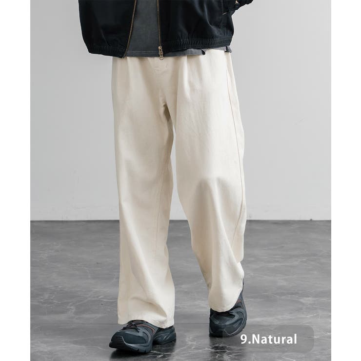 9.ナチュラル | ワイドパンツ デニム ストレート | Rocky Monroe