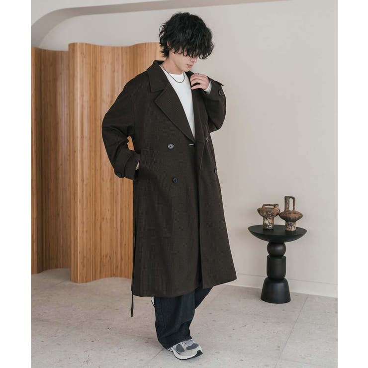 ダブルチェスターコート ロング丈 テックメルトン | Rocky Monroe | 詳細画像21 