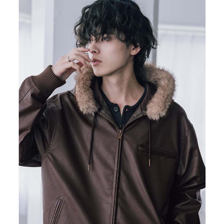 フードブルゾン フライトジャケット ファー取り外し可能 | Rocky Monroe | 詳細画像7 