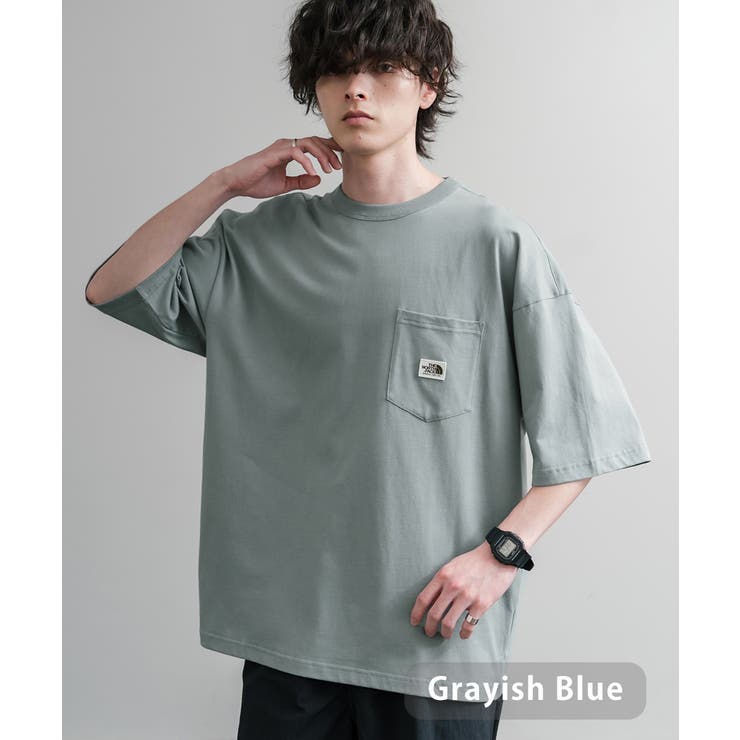 グレイッシュブルー | THENORTHFACE ホワイトレーベル 半袖Tシャツ | Rocky Monroe