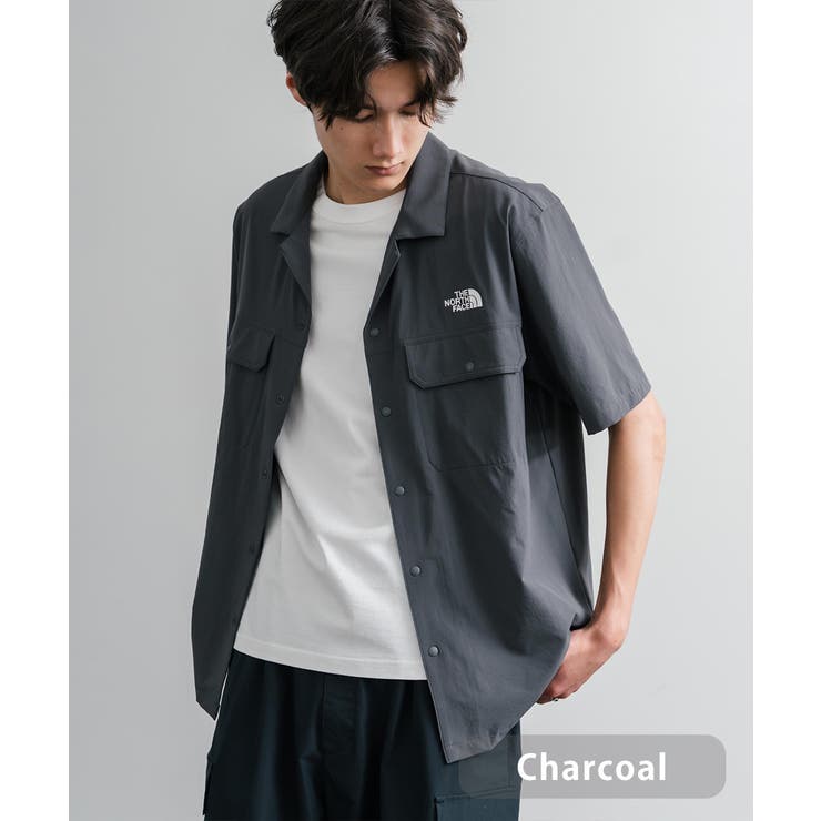 チャコール | THENORTHFACE オープンカラーシャツ 半袖 | Rocky Monroe