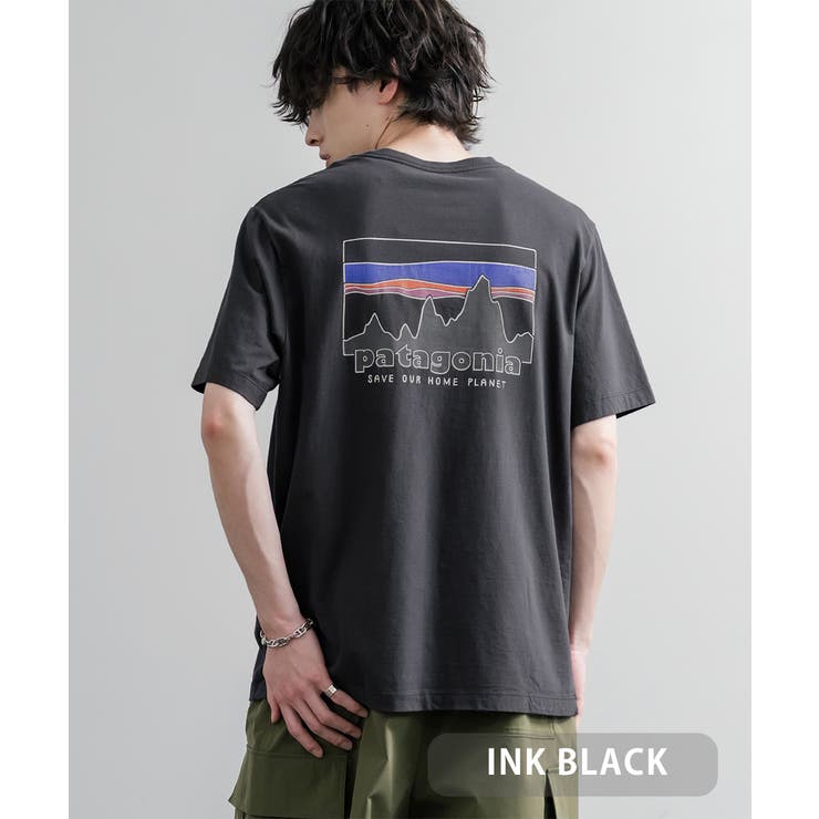 INK BLACK | Patagonia バックプリントT オーガニックコットン | Rocky Monroe