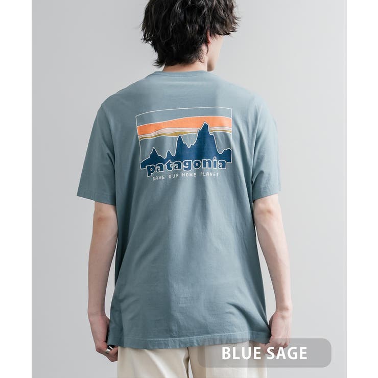BLUE SAGE | Patagonia バックプリントT オーガニックコットン | Rocky Monroe