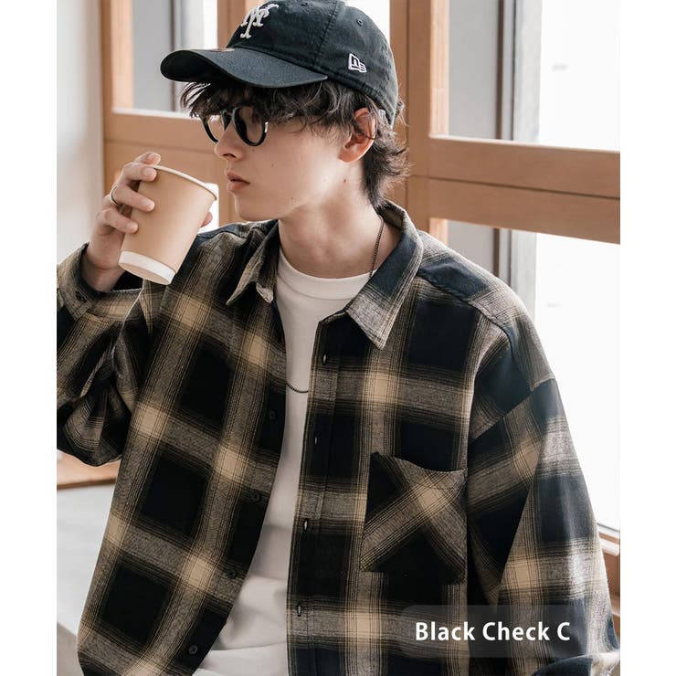 ブラックチェックC | チェックシャツ ネルシャツ ビエラ | Rocky Monroe