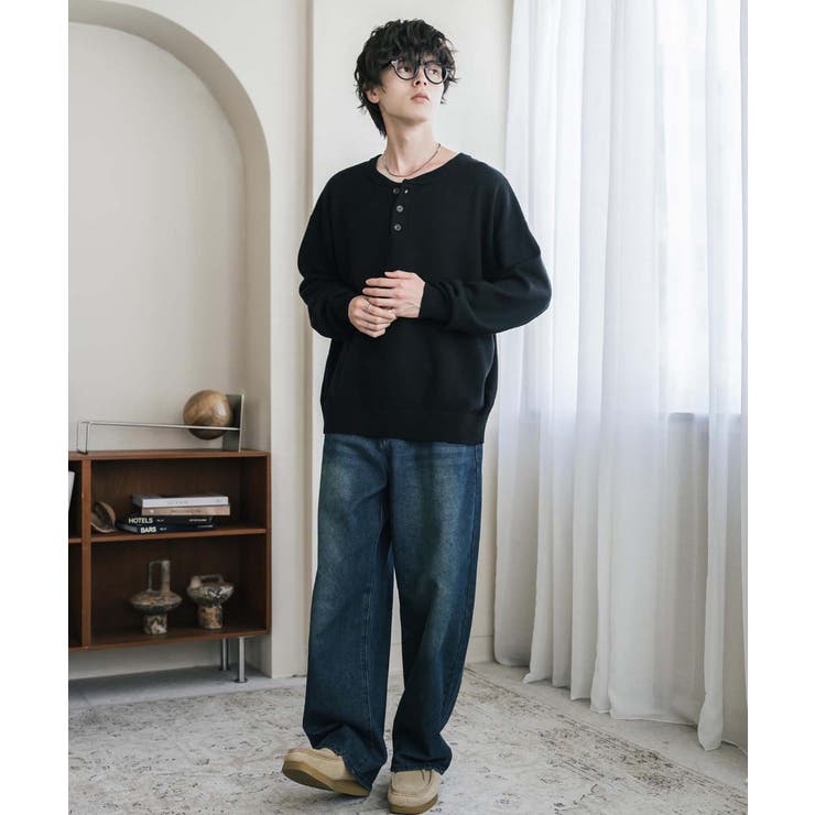 ニット ヘンリーネック 多機能 | Rocky Monroe | 詳細画像2 
