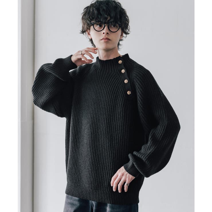 ニットセーター モックネック 畦編み | Rocky Monroe | 詳細画像3 