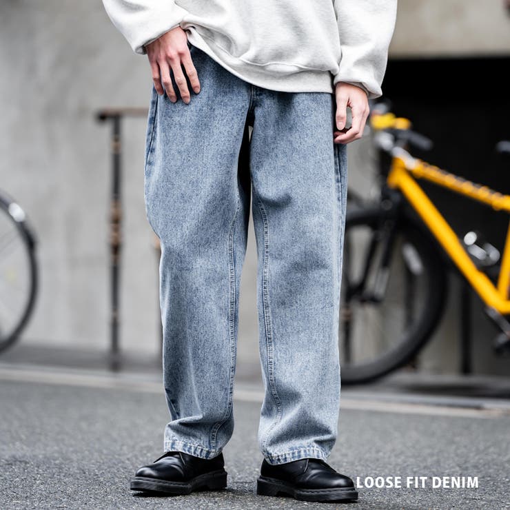 ワイドパンツ デニム メンズ[品番：OE000007728]｜Rocky Monroe