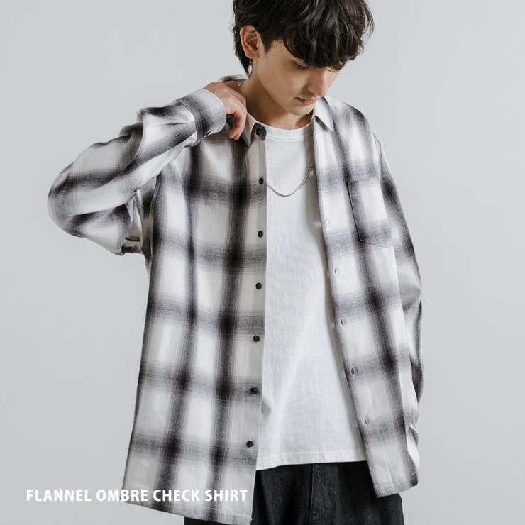 長袖シャツ ネルシャツ オンブレチェック[品番：OE000007555]｜Rocky