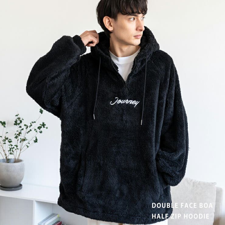 プルオーバーパーカー ダブルフェイスボア ハーフジップ[品番：OE000007686]｜Rocky  Monroe（ロッキーモンロー）のメンズファッション通販｜SHOPLIST（ショップリスト）