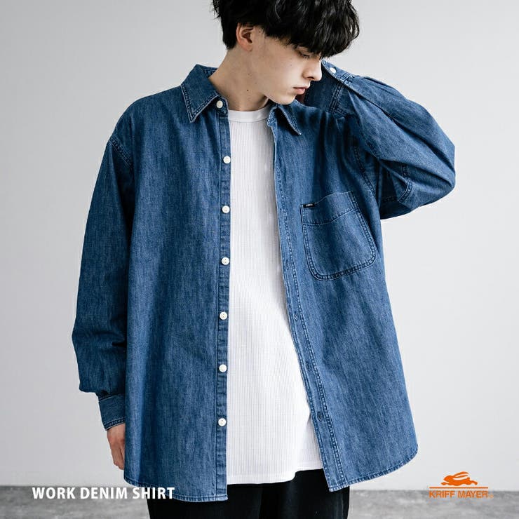デニムシャツ 長袖 レギュラーカラー[品番：OE000007805]｜Rocky