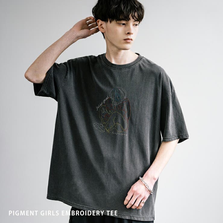 刺繍Tシャツ 刺繍 Tシャツ Tシャツ 半袖 モンロー Tシャツ 半袖 刺繍[品番：OE000007954]｜Rocky Monroe（ロッキー