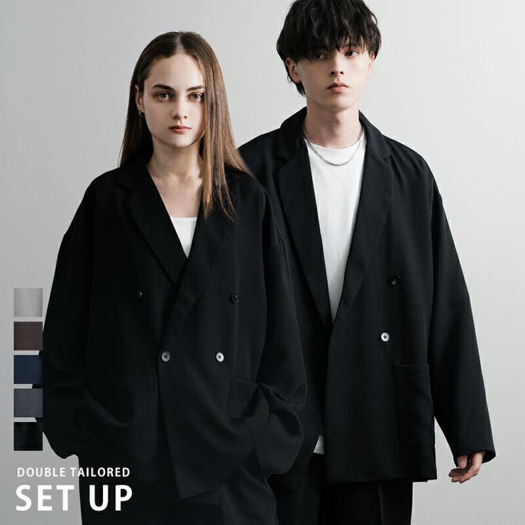 セットアップ ダブルテーラード ストレートパンツ[品番
