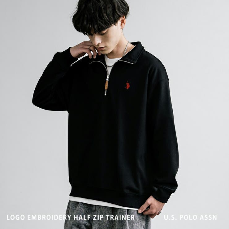 新品未使用、U.S. POLO ASSN. ハーフジップ スウェット M U.S. POLO ASSN. トレーナー スウェット Ada./U.S. ASSN