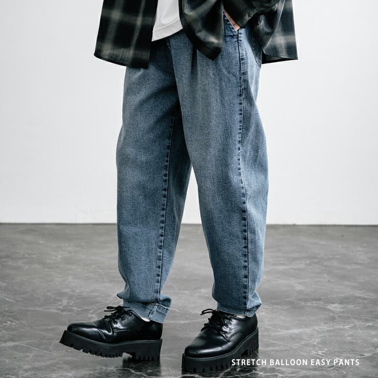 バルーンパンツ ストレッチデニム ワイド[品番：OE000008493]｜Rocky