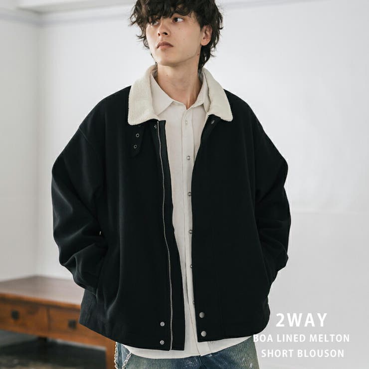裏ボアブルゾン ショートジャケット 2way | Rocky Monroe | 詳細画像1 