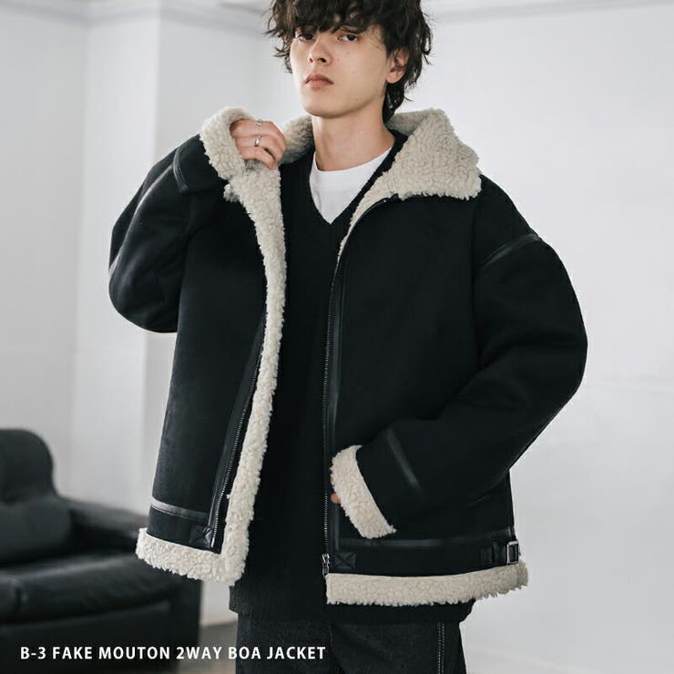 ブルゾン フェイクムートン 裏ボア[品番：OE000009003]｜Rocky Monroe