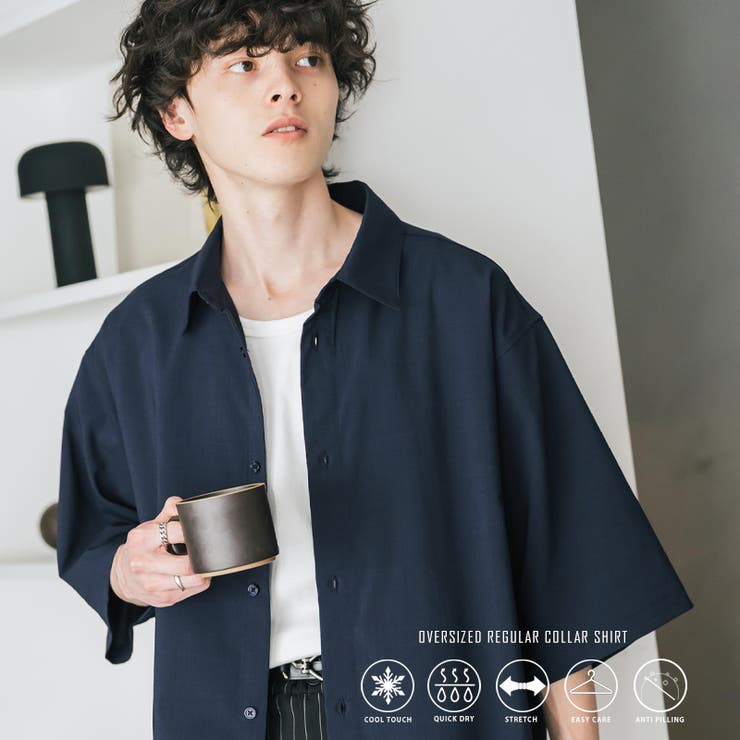 接触冷感 カジュアルシャツ 半袖 | Rocky Monroe | 詳細画像1 