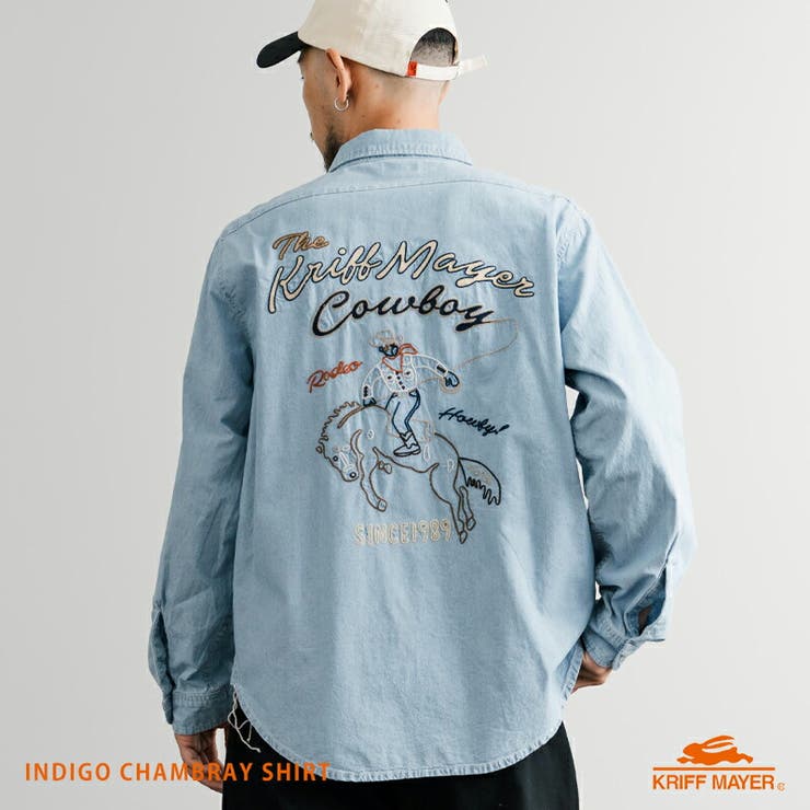 デニムシャツ 長袖 シャンブレー | Rocky Monroe | 詳細画像1 