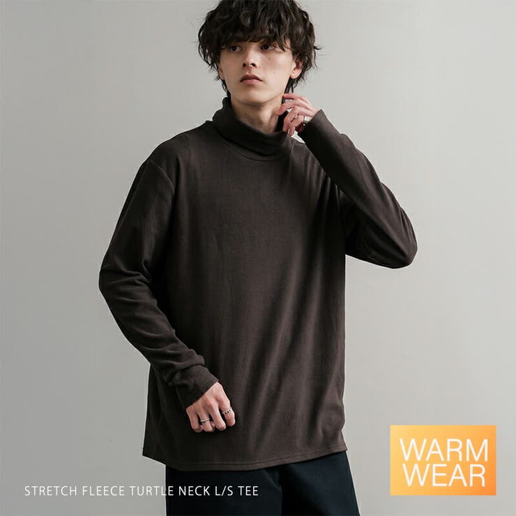 長袖カットソー フリース タートルネック | Rocky Monroe | 詳細画像1 