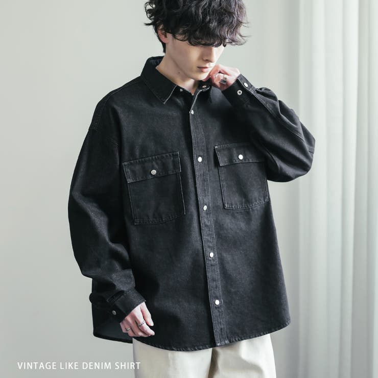 シャツジャケット デニムジャケット オーバーサイズ | Rocky Monroe | 詳細画像1 