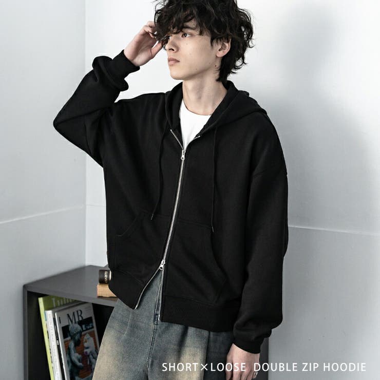 パーカー ダブルジップ ショート丈 | Rocky Monroe | 詳細画像1 