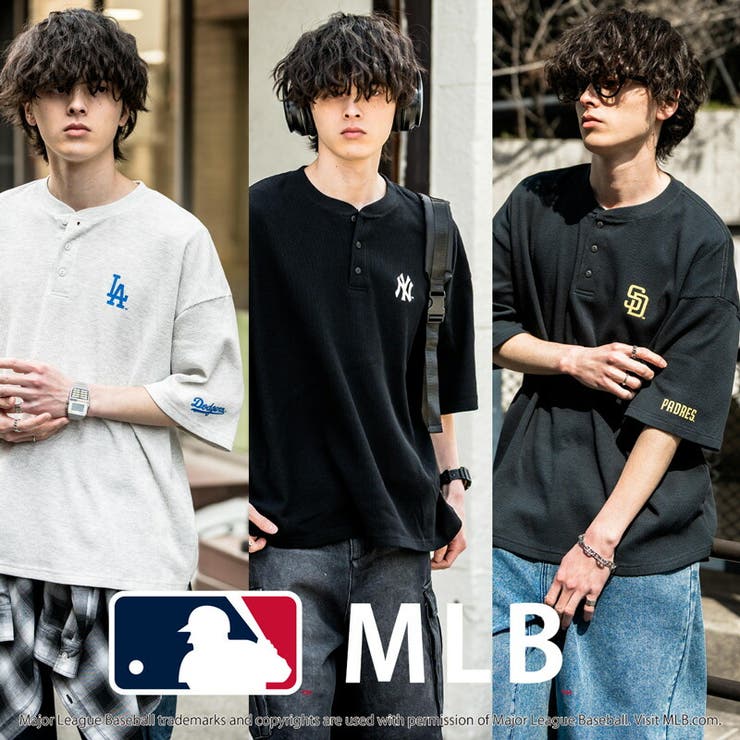 MLB ワッフルTシャツ ヘンリーネック | Rocky Monroe | 詳細画像1 
