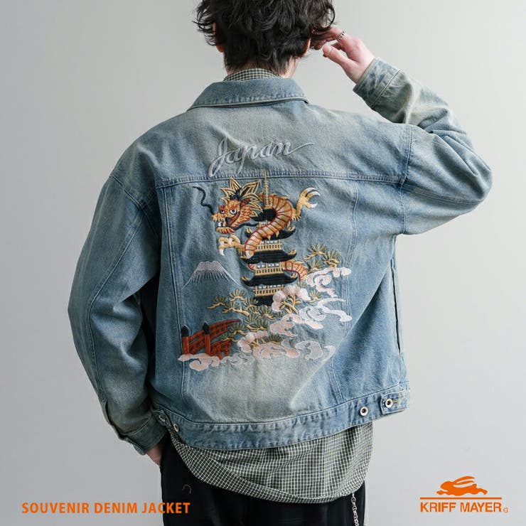 デニムジャケット スーベニア刺繍 ショート丈 | Rocky Monroe | 詳細画像1 