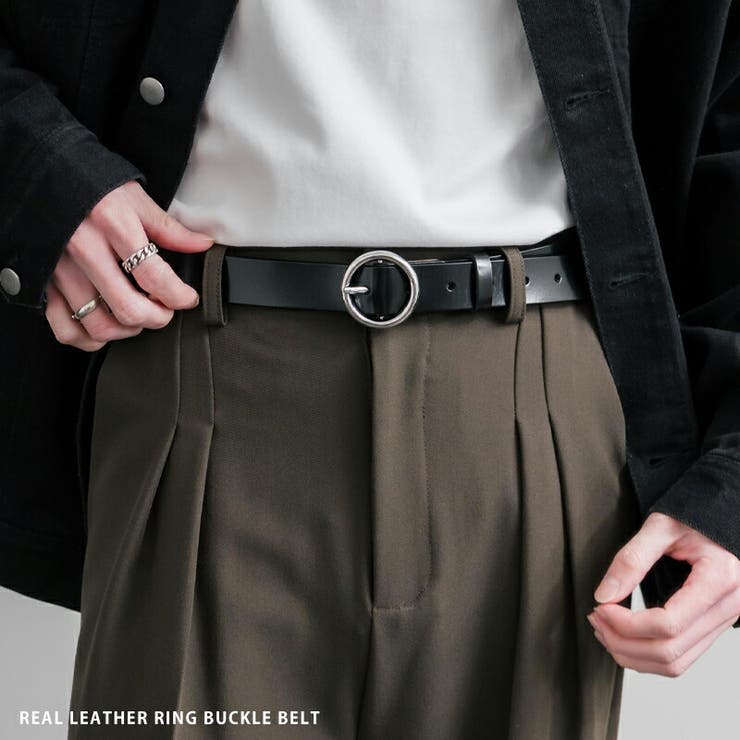 レザーベルト リングバックル 本革 | Rocky Monroe | 詳細画像1 