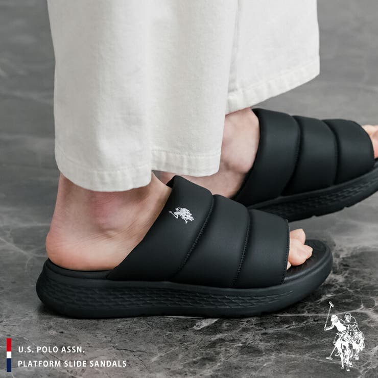USPOLOASSN スライドサンダル 厚底 | Rocky Monroe | 詳細画像1 