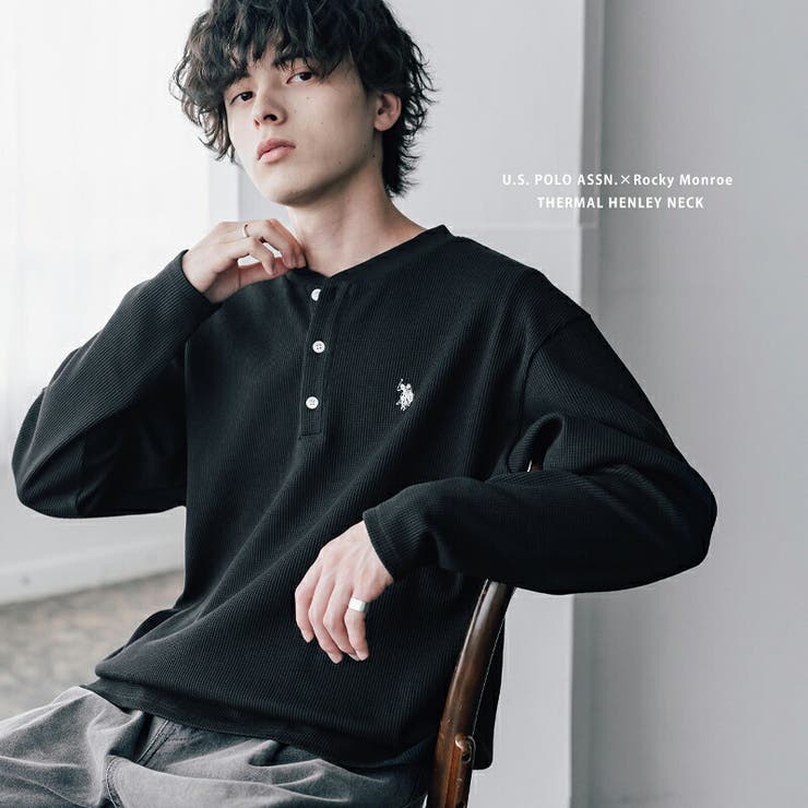 ユーエスポロアッスン サーマルTシャツ ヘンリーネック | Rocky Monroe | 詳細画像1 