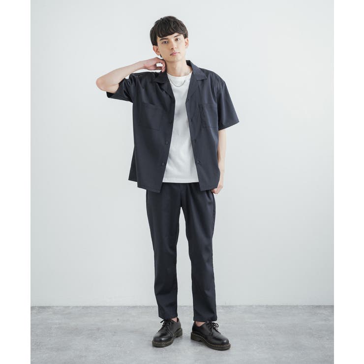 セットアップ 接触冷感 オープンカラーシャツ[品番：OE000006819