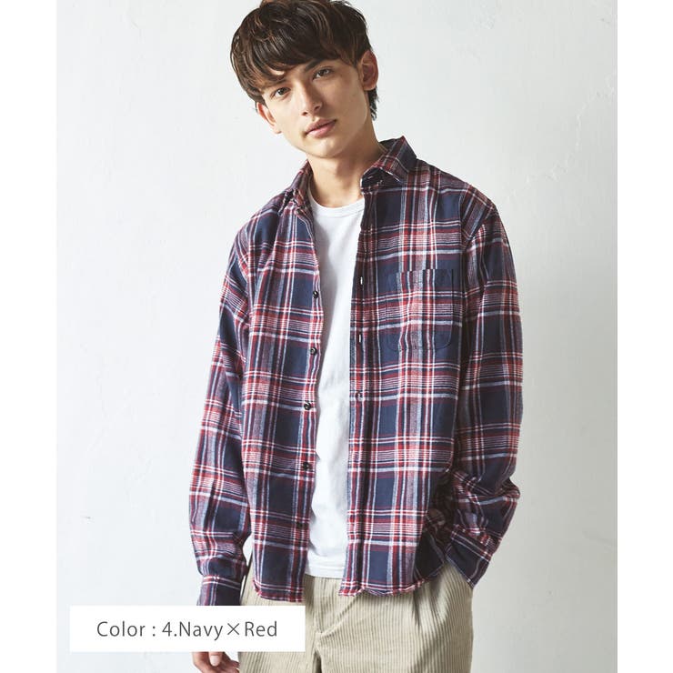ネルシャツ メンズ 白[品番：OE000002580]｜Rocky  Monroe（ロッキーモンロー）のメンズファッション通販｜SHOPLIST（ショップリスト）