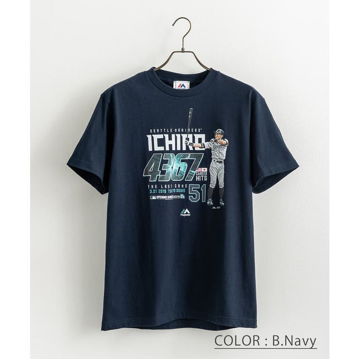 イチロー引退記念 鈴木一朗 半袖Tシャツ[品番：OE000005347