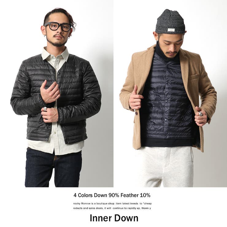 インナーダウン メンズ ポケッタブル 品番 Oe Rocky Monroe ロッキーモンロー のメンズ ファッション通販 Shoplist ショップリスト
