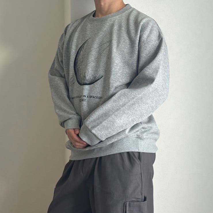 メンズ オーバーサイズ トレーナー ダンボールニット スウェット 春服