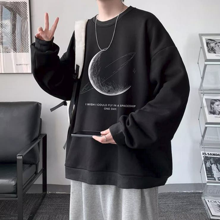 メンズ オーバーサイズ トレーナー ダンボールニット スウェット 春服 長袖 | Rodic【MENS】 | 詳細画像5 