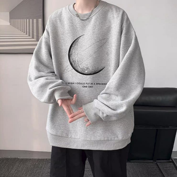 メンズ オーバーサイズ トレーナー ダンボールニット スウェット 春服 長袖 | Rodic【MENS】 | 詳細画像7 