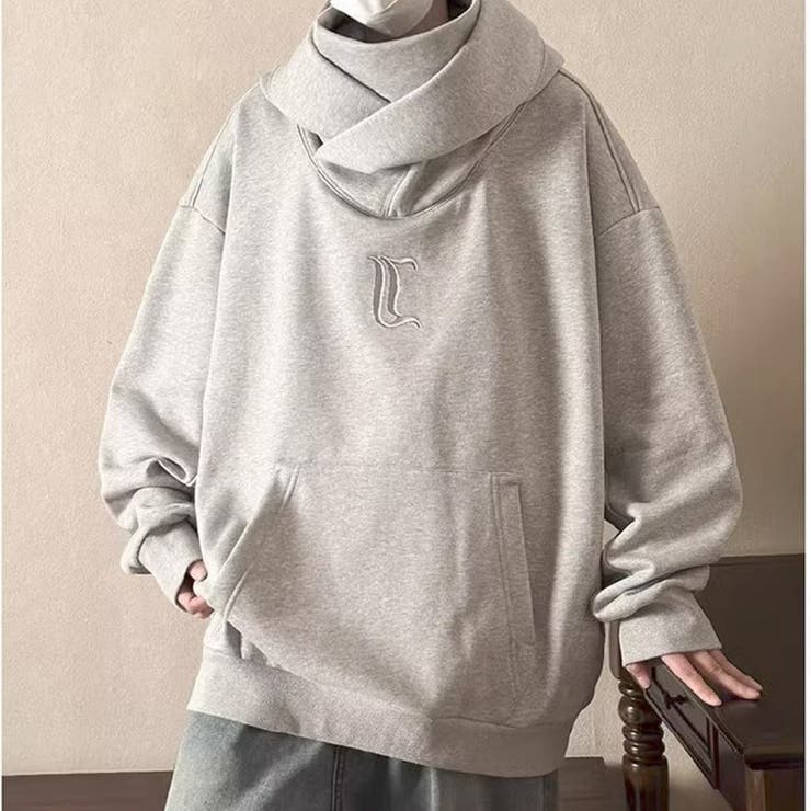 メンズ オーバーサイズ パーカー スウェット 秋服 長袖 冬[品番