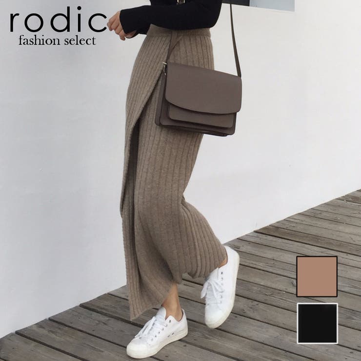 レディース ニット スカート タイト スリム 切り替え | Rodic | 詳細画像1 