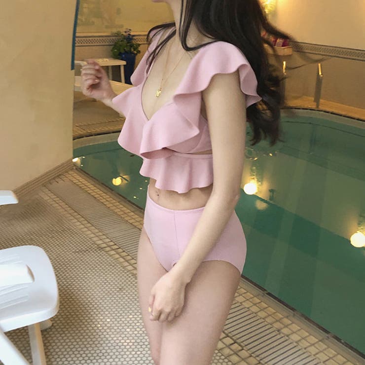水着 フリル ビキニ レディース 水着体型カバー 夏服[品番