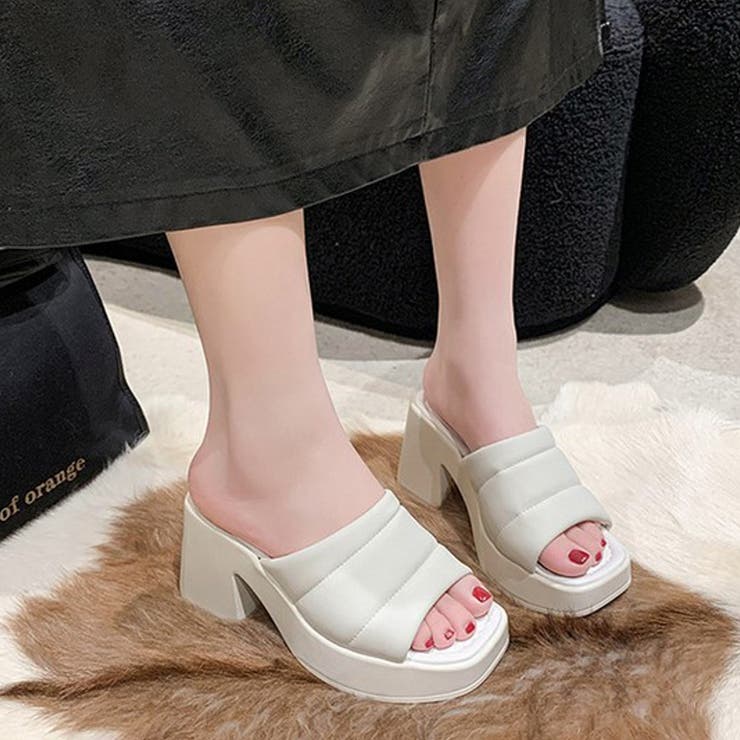 ベージュ | レディース 厚底 パデットサンダル 厚底 サンダル | Rodic