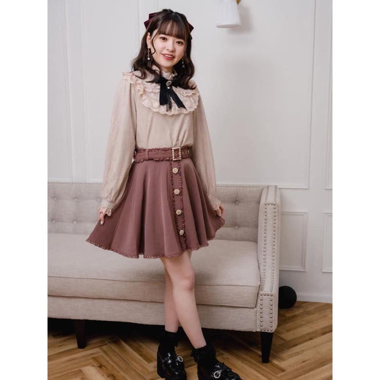 ROJITA 総レースブラウス Wリボンレース切替ラッフルブラウス[品番：RJTW0001197]｜ROJITA