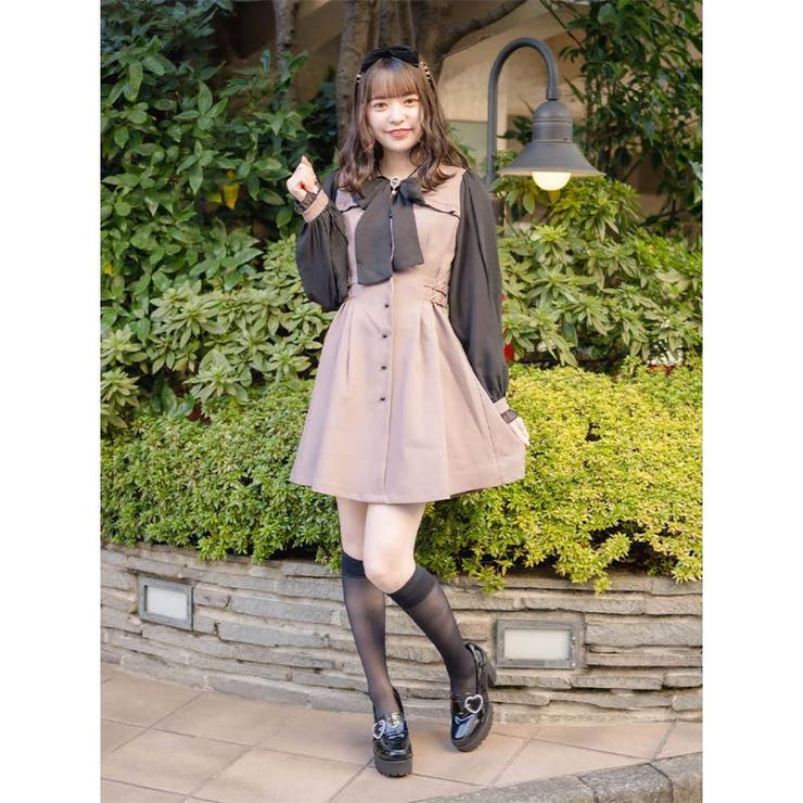 ROJITA❤︎ BIGリボン配色SETUP ❤︎ピンク リングビジュ付きBIGリボンレースバレッタ | Rlab store