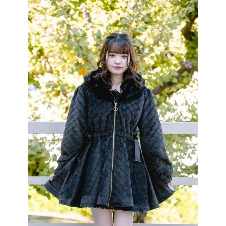 ファーフードキルティングコート[品番：RJTW0000804]｜ROJITA