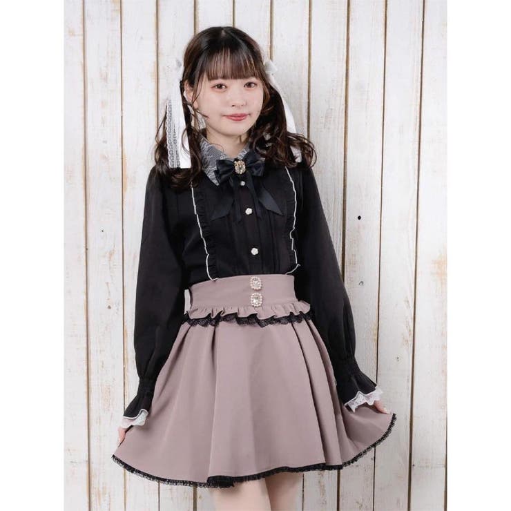【コーデ売り】ROJITA ブラウス＆バッスルスカート ROJITA スカート ジップデザインサイドバックルスカート