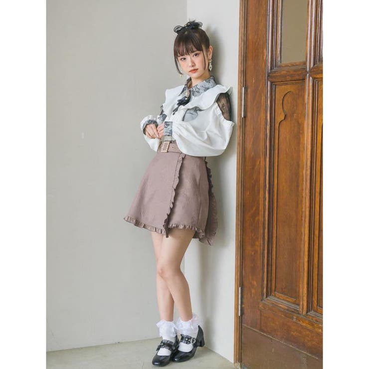 ラッフル肩開きブラウス[品番：RJTW0000871]｜ROJITA（ロジータ