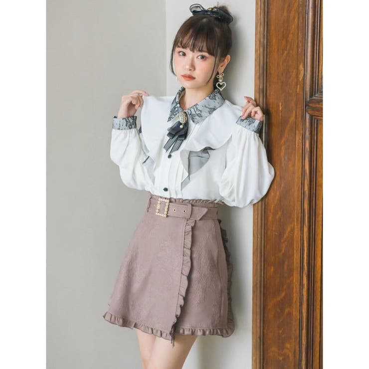 rojita Palelfy 2着セット オフショルシアーリボンセットアップ[品番：RJTW0002425