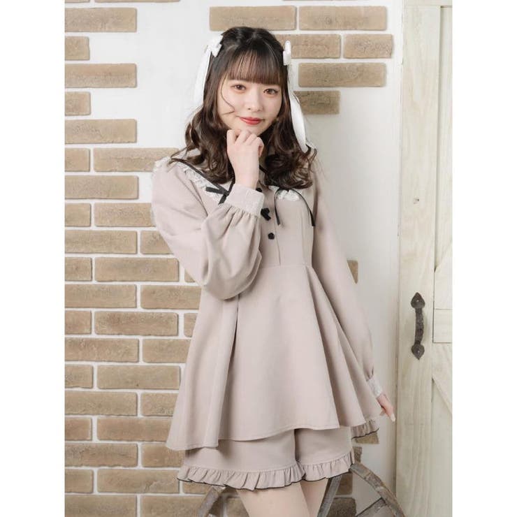 ROJITA ロジータ衿レースダブルリボンセットアップ 衿レースダブルリボンセットアップ[品番：RJTW0000855]｜ROJITA