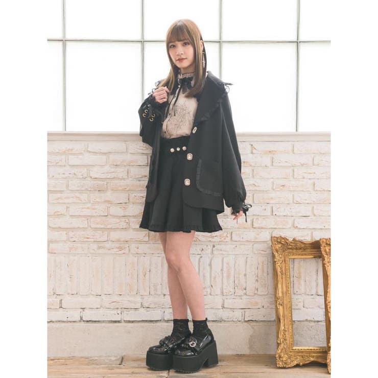 ロジータ シアーフリルビジュ釦ジャケット　未使用品 ロジータ ROJITA シアーフリルビジュ釦ジャケット （アイボリー