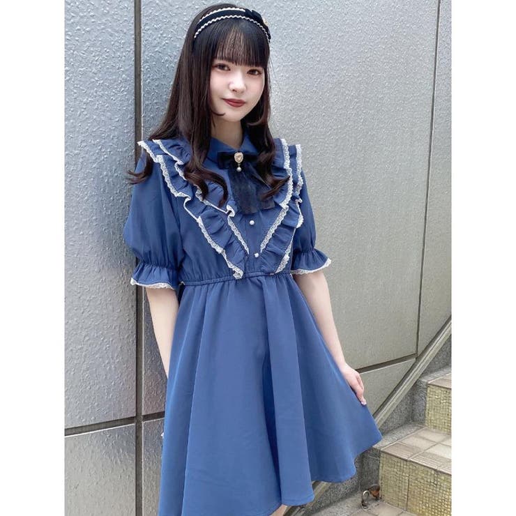 A107★着物リメイク えんじ系総絞り裾フリルワンピース★リボン・ブローチ Amazon.co.jp: [Jundakara] レディース ワンピース リボン